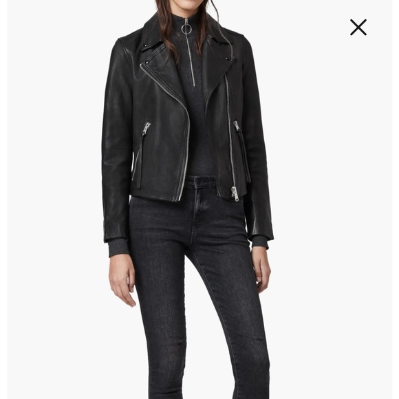 All Saints Dalby Leather Jacket - Picture 2 of 11